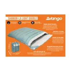Vango Shangri-La Light Double Sleeping Bag 20 Vango Shangri-La Light Double Sleeping Bag -OUTDOOR WORLD GEAR shangri la light double infographic 1
