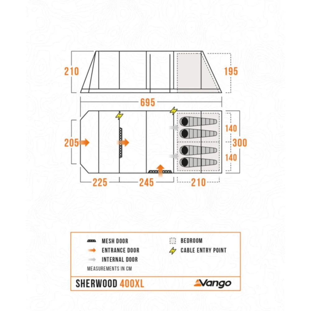 Vango Sherwood 400xl Poled Tent Package (incl Footprint) 6 Vango Sherwood 400xl Poled Tent Package (incl Footprint) - Image 4
