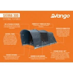 Vango Sierra 300 Poled Tent (2025) -OUTDOOR WORLD GEAR sierra 300 infographic lowres