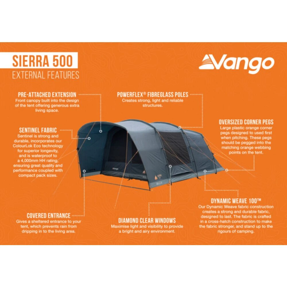 Vango Sierra 500 Poled Tent (2025) 17 Vango Sierra 500 Poled Tent (2025) - Image 15