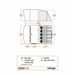 Vango Sierra 500 Poled Tent (2025) 25 Vango Sierra 500 Poled Tent (2025) -OUTDOOR WORLD GEAR sierra 500 floorplan low res