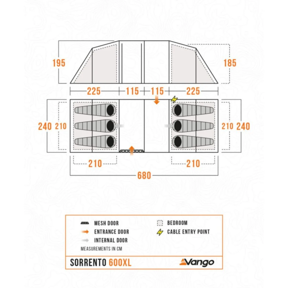 Vango Sorrento 600xl Tent (2025) 5 Vango Sorrento 600xl Tent (2025) - Image 4