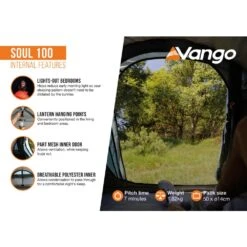 Vango Soul 100 Tent (2025) 23 Vango Soul 100 Tent (2025) -OUTDOOR WORLD GEAR soul 100 infographic internal lowres