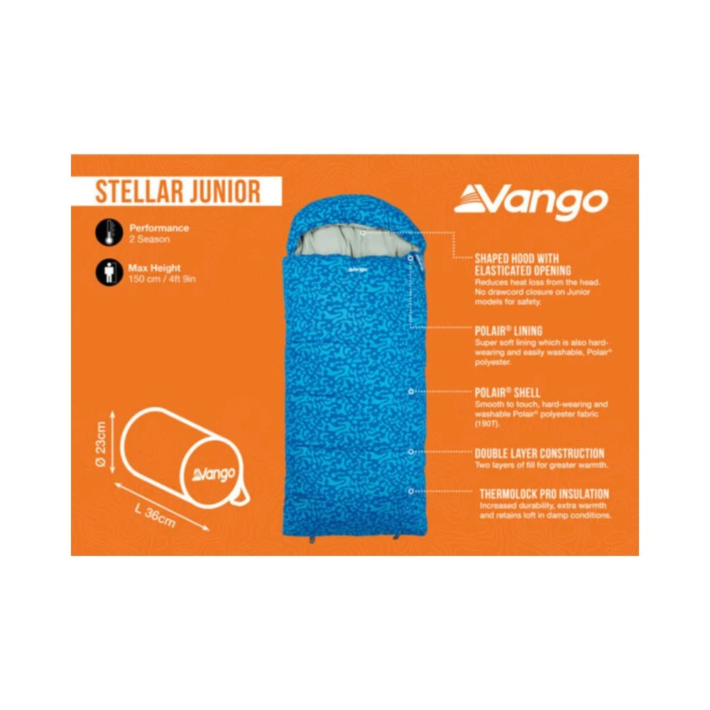 Vango Stellar Junior Sleeping Bag 6 Vango Stellar Junior Sleeping Bag - Image 4