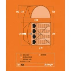 Vango Tay 400 Tent (2025) 14 Vango Tay 400 Tent (2025) -OUTDOOR WORLD GEAR tay 400 floorplan low res