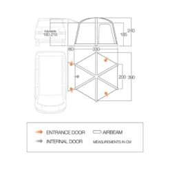 Vango Airbeam Vango Hexaway Pro Air Low Awning -OUTDOOR WORLD GEAR vango 2020 awnings floorplan airhub hexaway low small