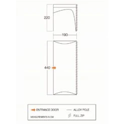 Vango Airbeam Vango Zipped Sun Canopy (TA108) 11 Vango Airbeam Vango Zipped Sun Canopy (TA108) -OUTDOOR WORLD GEAR vango 2021 tent additions floorplan zipped sun canopy ta108
