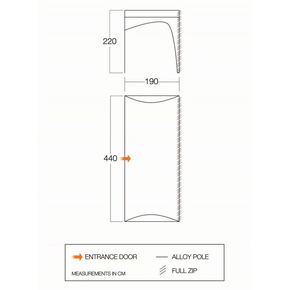 Vango Airbeam Vango Zipped Sun Canopy (TA108) 7 Vango Airbeam Vango Zipped Sun Canopy (TA108) - Image 5