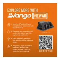 Vango Airbeam Vango Galli Pro Air Low Awning -OUTDOOR WORLD GEAR vango viewar galli pro air low